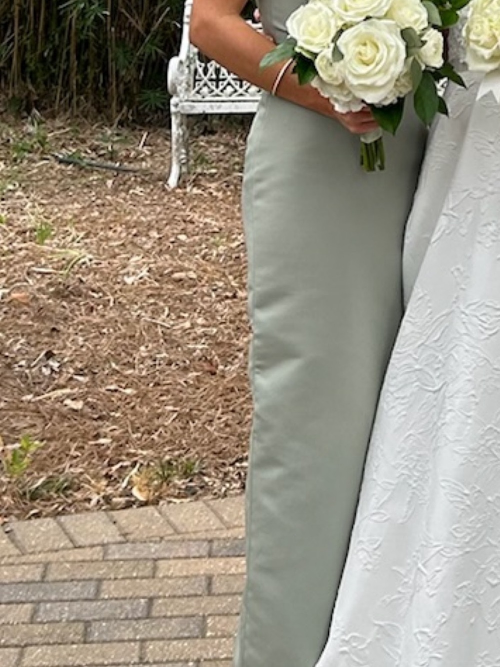 Amsale Sage Green Maxi Dress